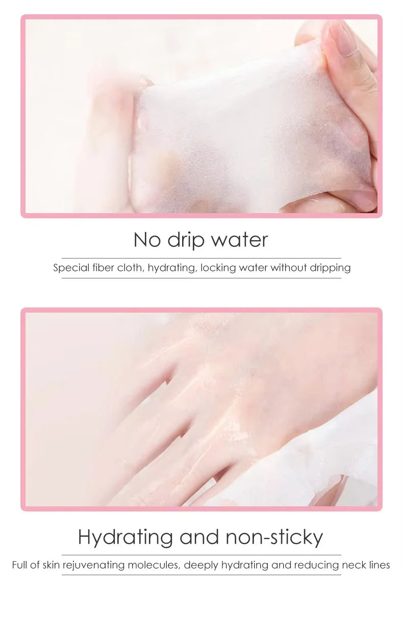 10pcs Goat Milk Neck Mask Collagen Firming Hydrating Crystal Neck Masks Skincare Nourishing Brightening Beauty Necks Skin Care Pi-Mart