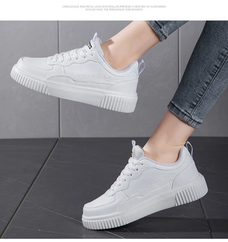 Fashion Women Casual Shoes Breathable Walking Flat Shoes Sneakers White Female Footwear Sports Running Outdoor Walking For Men Pi-Mart