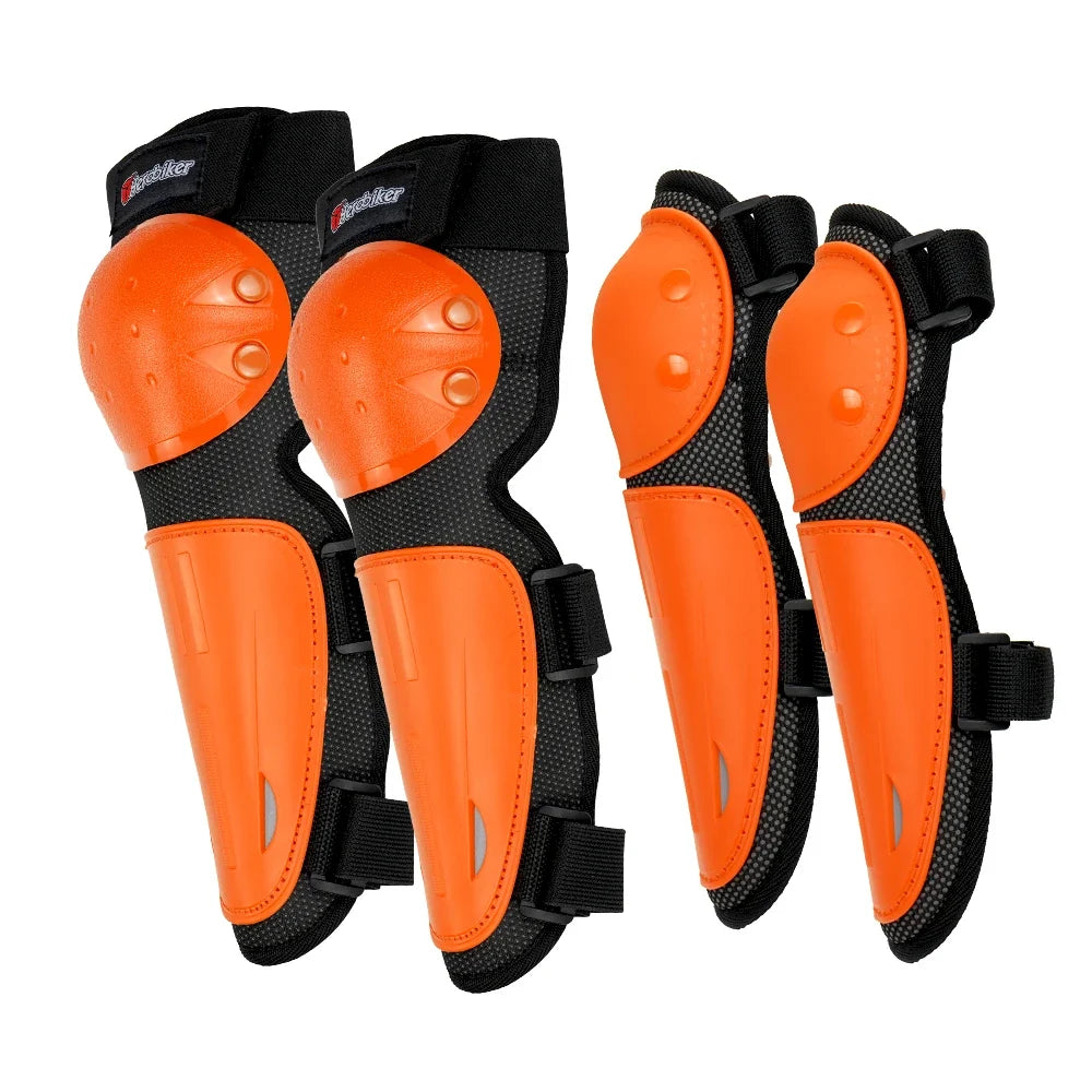 Kid's Motorcycle Armor Vest Protection Motocross Body Armor Jacket Protective Armors Riding Kneepads Moto Full Armor Children LadyShow.Store