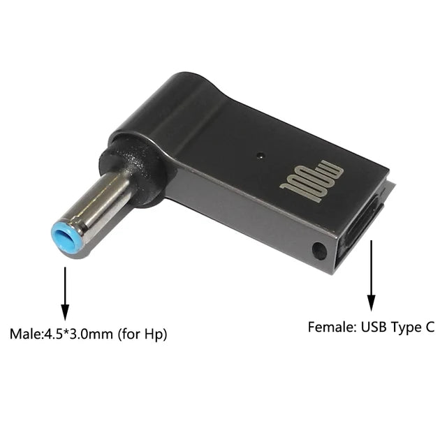 100W USB Type C Fast Charging Adapter Plug Connector Universal USB C Laptop Charger Converter for Dell Asus Hp Acer Lenovo Pi-Mart