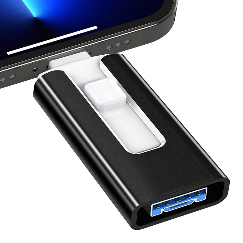4 In1 OTG Micro USB 3.0  Flash Drive  Dual purpose Android TYPE-C Pen Drive Mobile Micro USB Memory Stick Drive Free For iPhone Pi-Mart