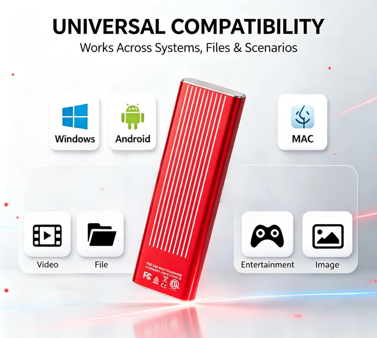 Portable External SSD USB3.2, High Speed 1TB-16TB Solid State Drive, Lightweight Pocket Design for Laptop, Desktop, Mac & Phone Pi-Mart