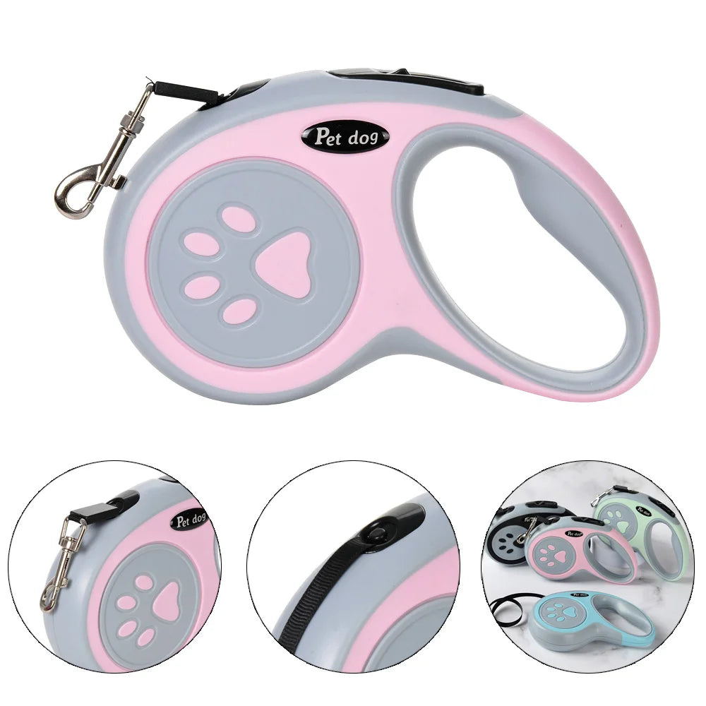 3 Meters 5 Meters Nylon Pet Dog Leash For Small Medium Dogs Cat Outdoor Hiking Retractable Puppy Belt Chihuahua Bulldog Supplies Pi-Mart