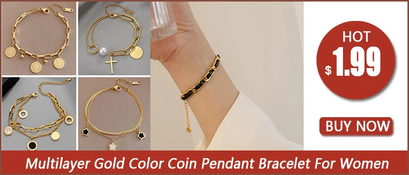 MEYRROYU 316L Stainless Steel White Zircon Inlay Cuboid Series Design Double-Layer Bracelet Women Classic Classy Hand Chain Gift Pi-Mart