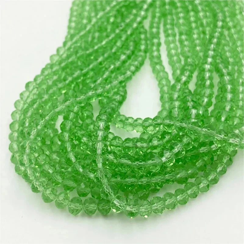 A 4mm Flat Bead Wheel Bead Loose Bead Crystal Glass Bead Bracelet Necklace Beaded Material DIY Jewelry Accessories Pi-Mart