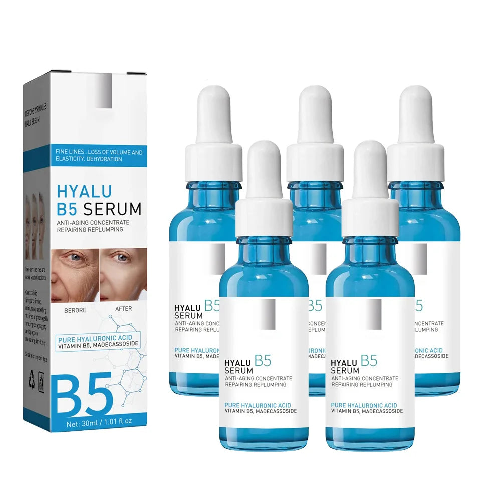 1/3/5pcs B5 Shrink Pores Serum Pure Hyaluronic Acid Lifting Firming Fine Lines Reduce Lightening Dark Circle 30ML Hyalu Essence Pi-Mart