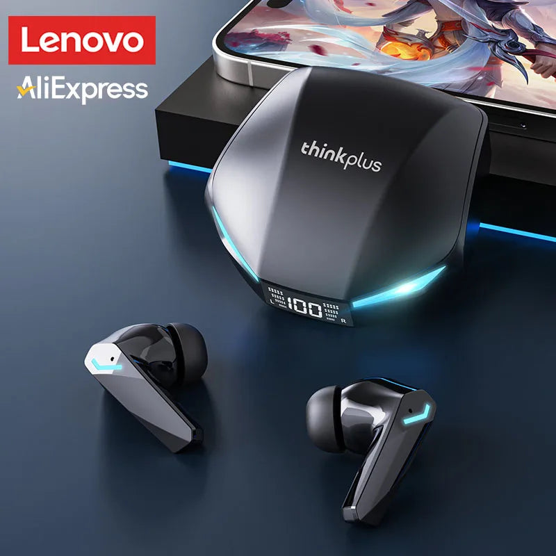 Choice Lenovo XT53 Earphone Wireless Bluetooth 5.4 Headphones Low Latency Gaming Headset Noise Reduction LED Display Earbuds New Pi-Mart