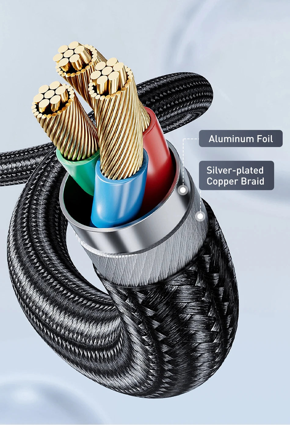 Rocoren Audio Cable 3.5 mm Jack Male to Male Aux Cable For Phone Headphone Car MP3 Speaker Computer 3.5mm Jack Aux Wire Cord 5M Pi-Mart