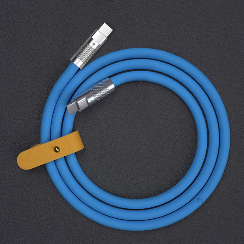 120w 6a Super Fast Charge PD Type C Liquid Silicone Cable Quick Charge 1M 2M Usb Cable Usb C to C Charger Cable Pi-Mart
