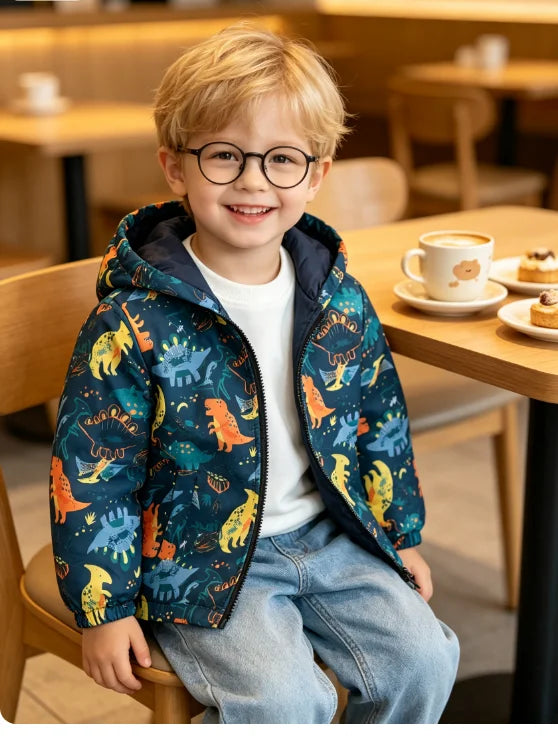 Spring and Autumn hooded thin jacket, fashionable and versatile, suitable for boys aged 1-7 Pi-Mart