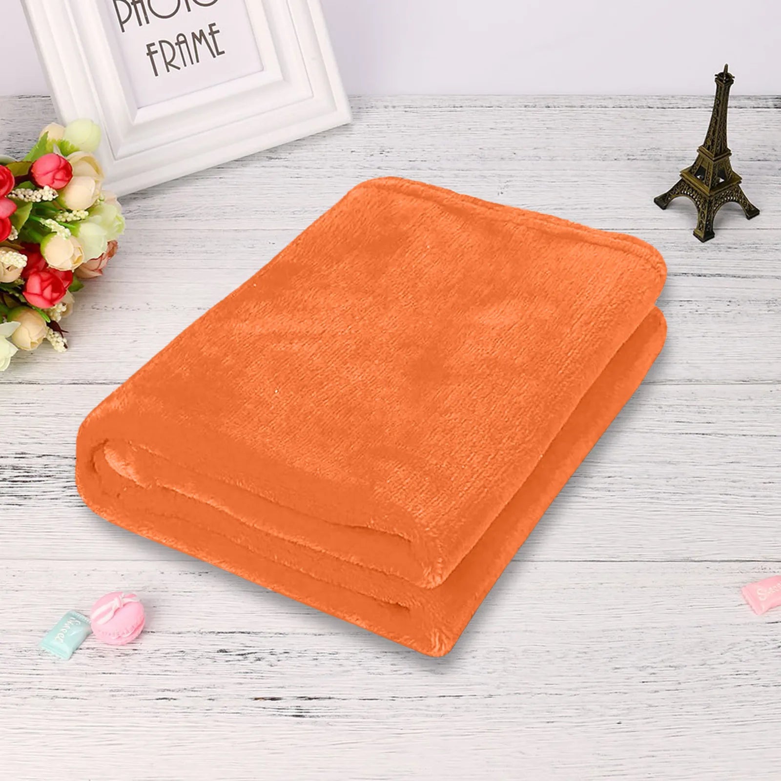Plain Flannel Coral Blanket Small Fleece Sheet Super Warm Solid Micro Plush Fleece Blanket Throw Rug Sofa Bedding Supplies Pi-Mart