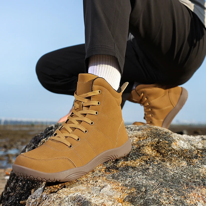 2026 New Unisex Sports Shoes Lightweight And Non Slip Walking Shoes Comfortable High Top Solid Color High-Quality Hiking Shoes Pi-Mart