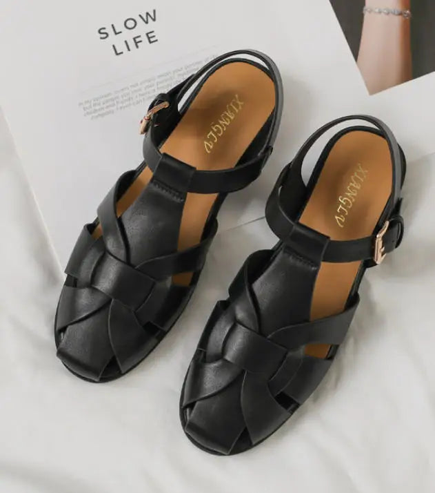 ZAROY Women Sandals Summer 2026 Newest Female Shoes Elegant Office Ladies Sandals Casual Soft Beach Flat Sandalias Roman Zapatos LadyShow.Store