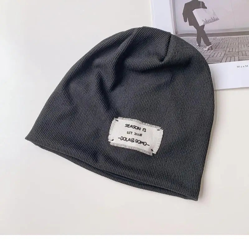 Casual Keep Warm Thin Knit Hat Cute Outdoor Cold Cap Ear Protection Warm Stack Hat For Men Women Pi-Mart