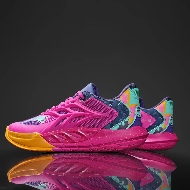 Men's Basketball Shoes Breathable Cushioning Non-Slip Wearable Runing Shoes Gym Training Athletic Basketball Sneakers for Men Pi-Mart