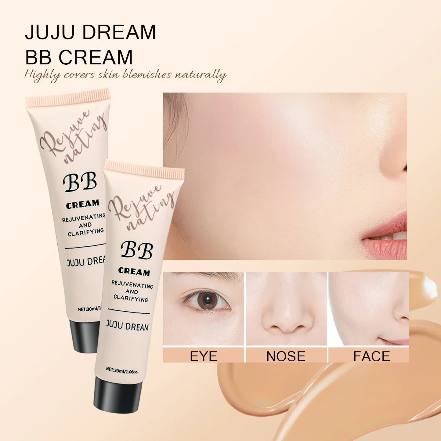 BB cream, isolation cream, liquid foundation, moisturizing, oil control, long-lasting makeup, milk, dry skin, and no powder LadyShow.Store