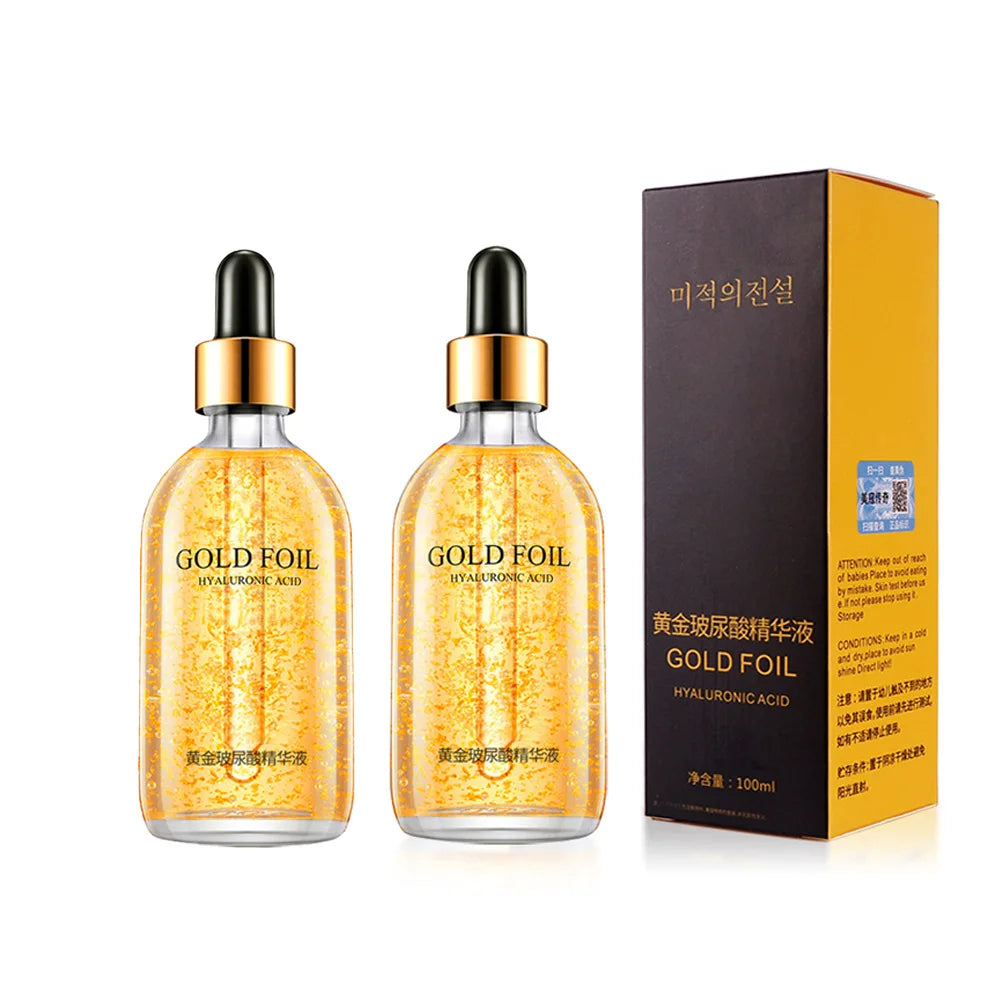 24K Gold Hyaluronic Acid Serum for Face Anti-wrinkle Anti-aging Brightening Moisturizing skincare Facial Serum Essence Face Care Pi-Mart