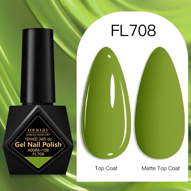 10ml Gel Nail Polish 162 Colors Nail Supplies Vernis Semi Permanent Nail Art Manicure Soak Off LED UV Gel Nail Varnishes Summer Tri Light Beauty