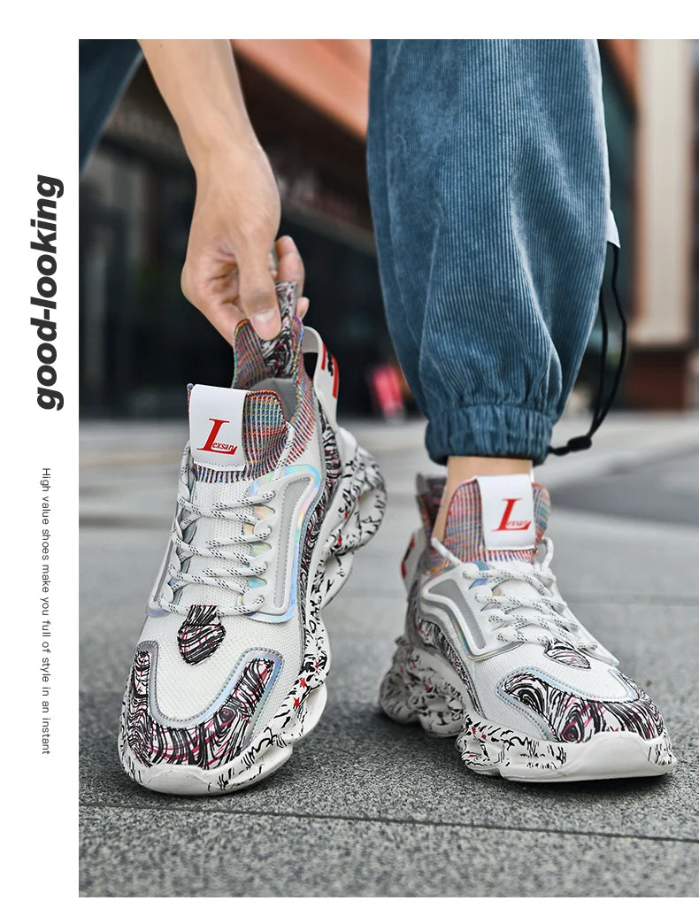 Shoes men Sneakers Male casual Mens Shoes tenis Luxury shoes Trainer Race Breathable Shoes fashion loafers running Shoes for men Pi-Mart
