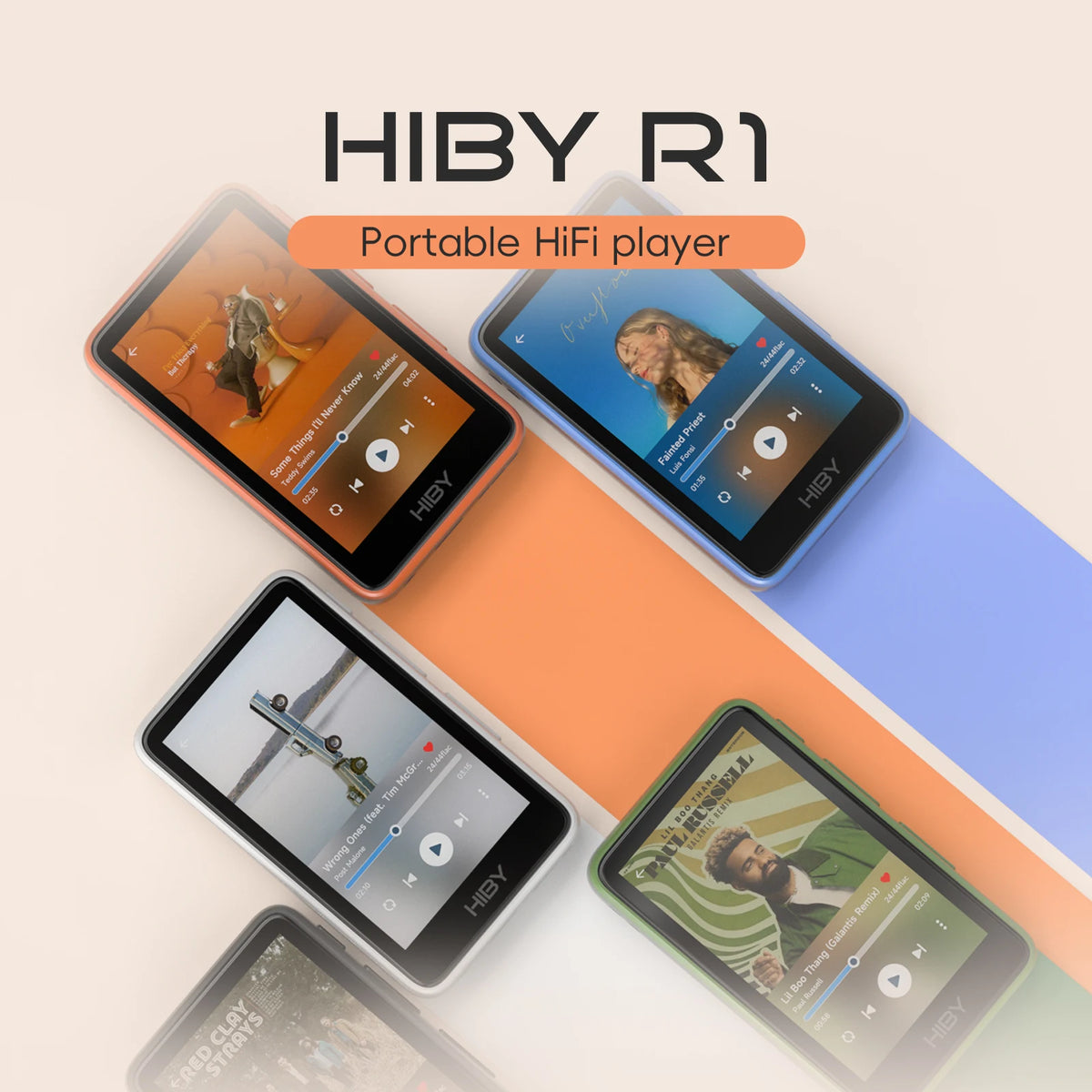 HiBy R1 HiFi Audio Music Player MP3 USB DAC WiFi Bluetooth 5.1 DSD256 PCM384kHz/32bit X1600E CS43131 MSEB Web Radio 3.5mm Output Pi-Mart