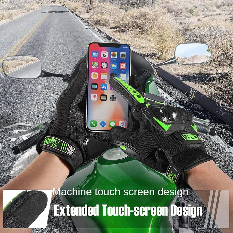 Motorcycle Racing Gloves Fall Protection Men Summer Motocross Protective Gear Breathable Blue Red Grip Palm ﻿ Pi-Mart