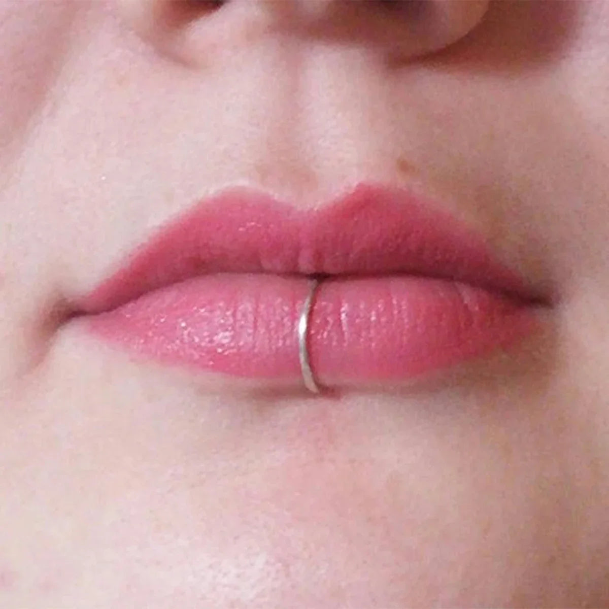 1PCS Fake Piercing Lip Rings Nose Nostril Ring Septum Clip On Mouth Ring Fake Piercing Body Clip Hoop Pi-Mart