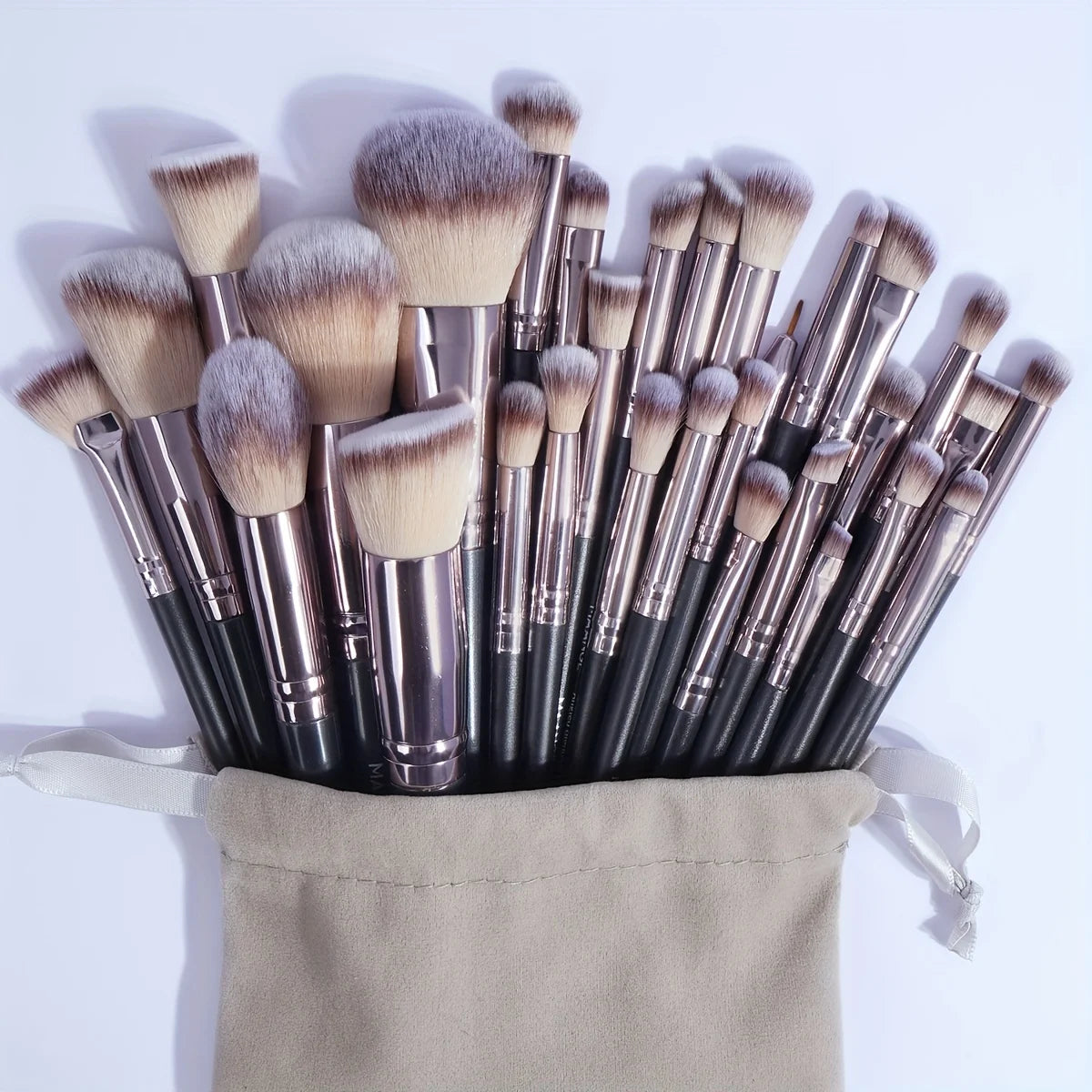 MAANGE 30pcs Professional Makeup Brush Set Foundation Concealers Eye Shadows Powder Blush Blending Brushes Beauty Tools with Bag Pi-Mart