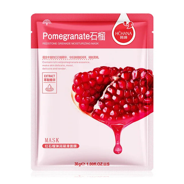 30pcs Natural Plant Facial Mask Moisturizing Oil Control Anti-Aging Fruit Aloe Korean Sheet Face Mask Beauty Skin Care Prodcuts LadyShow.Store