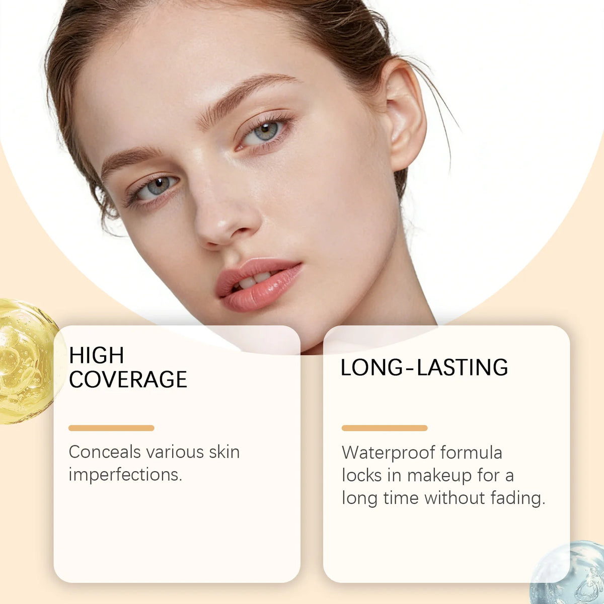 Soft Matte Cream Concealer High Coverage Cover Facial Spots, Acne Scars, Freckles and Tear Troughs Long Lasting Makeup Cosmetics Pi-Mart