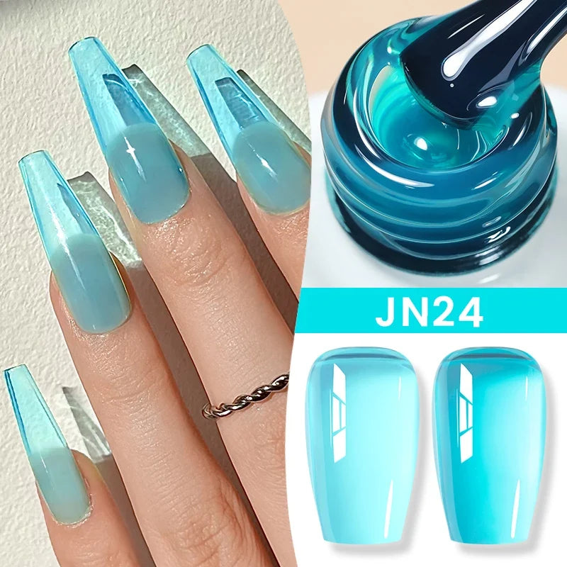 BORN PRETTY 83 Colors 10ml Jelly Nude Gel Nail Polish Autumn Amber Semi Transparent Manicure Soak off UV LED Nails Gel Varnish Tri Light Beauty