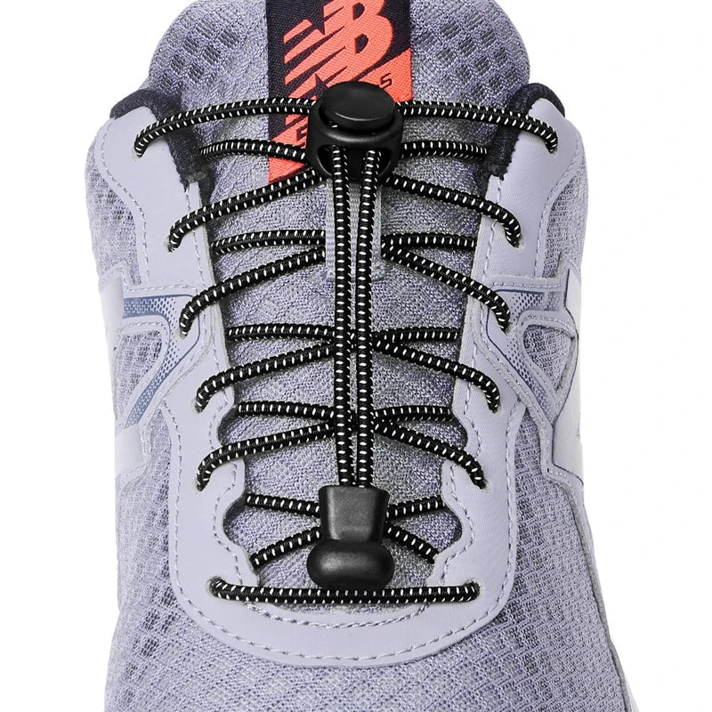 1Pair Shoelaces for Sneaker Elastic No Tie Shoe Laces Stretching Lock Lazy Laces Quick Rubber Shoelace Round Shoestrings Pi-Mart