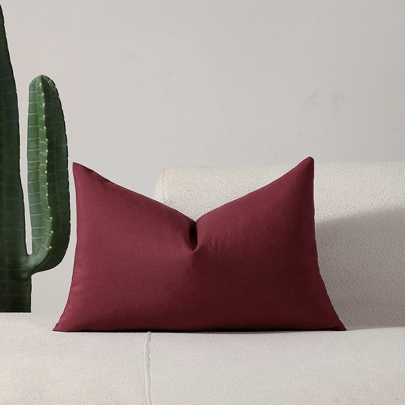 Classical Striped Cushion Cover 45x45cm Hawthorn Red Ivory Recycle Polyester Fabric Pillow Cover Indoor Outdoor Home Decoration Pi-Mart