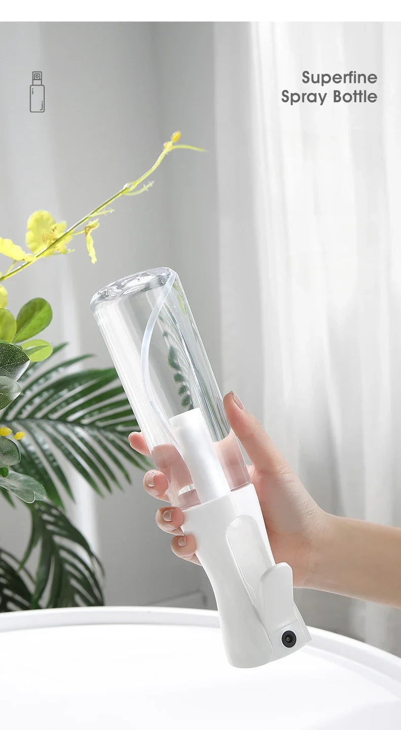 500/300/200ml Hair Spray Bottle Refillable Bottles Continuous Mist Watering Can Automatic Salon Barber Water Sprayer Hair Tools Tri Light Beauty