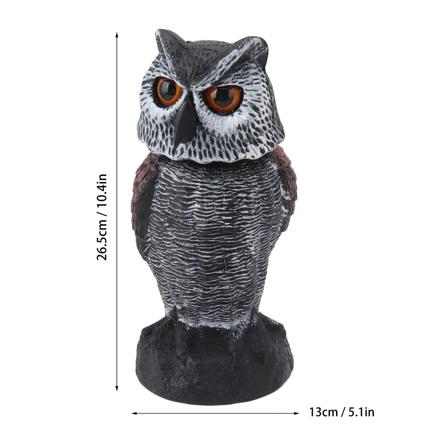 Owl Decoy Plastic Shake Head Owl Decoy To Scare Birds Away Scarecrow Fake Owl Outdoor Garden Decoration Owl Decoy to Scare Birds LadyShow.Store