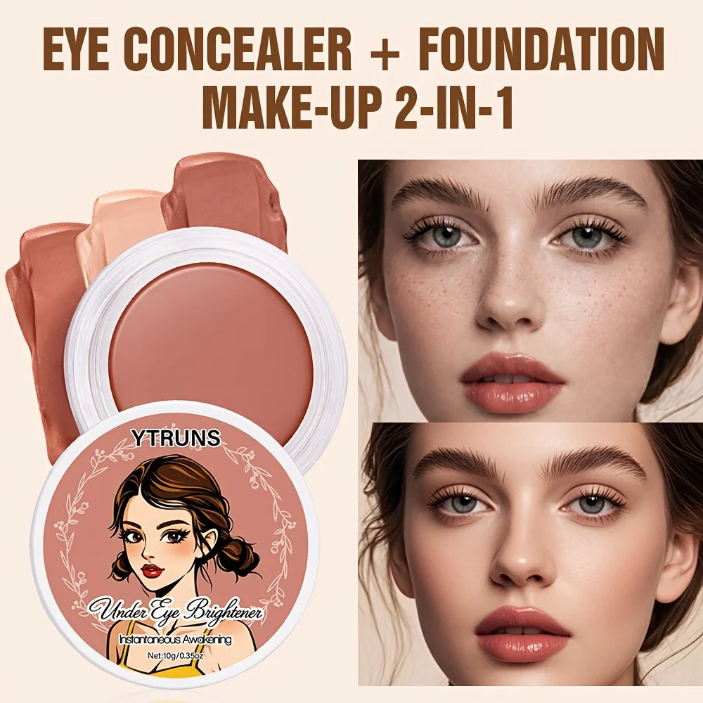 Under Eye Concealer Cream Makeup, Lightweight Smooth Texture Eye Concealer Cosmetic, Natural Skin Tone Finish, 3 Shades Pi-Mart