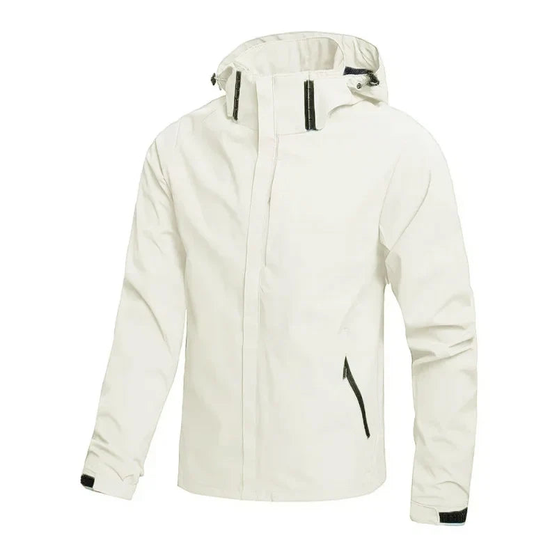 Men's Outdoor Waterproof Raincoat Lightweight Cycling Coat with Hood Streetwear Hiking Windproof Jacket Climbing Outdoor Jackets LadyShow.Store