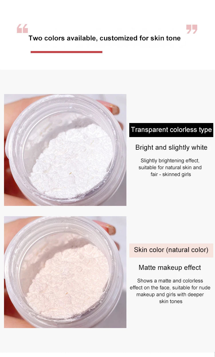 Oil Control Loose Powder Can Reduce Pores and Fine Lines, With a Long-lasting Matte Effect and Natural Facial Makeup Powder Pi-Mart