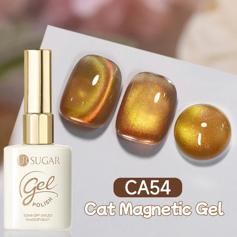 UR SUGAR 15ml Cat Magnetic Gel Nail Polish 30 Colors Semi Permanent Magnetic Gel UV/LED Soak Off Painting Vanrish Design Tri Light Beauty