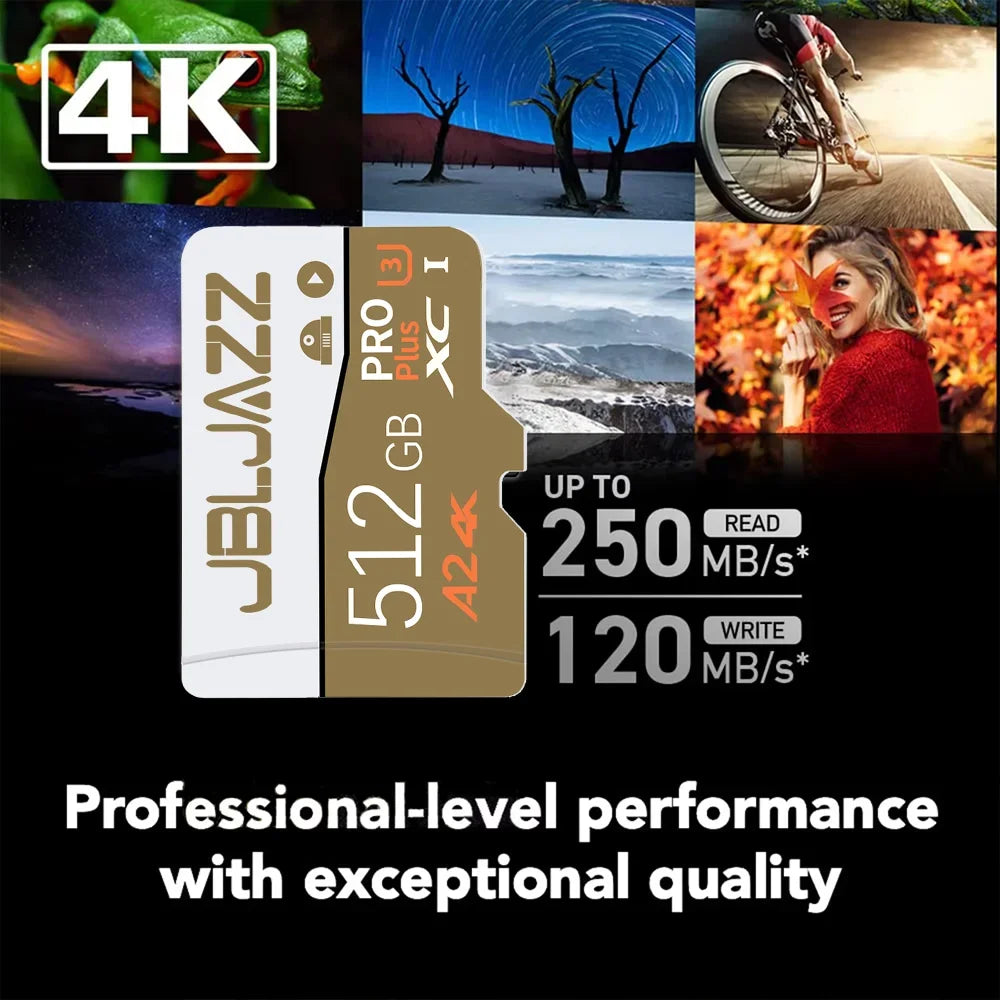 Micro TF SD Card Ultra SD Memory Card 64GB 256GB 512GB 128GB MicroSD U3 A2 4K TF Flash Cards for Xiaomi Phone Camera Table PC Pi-Mart