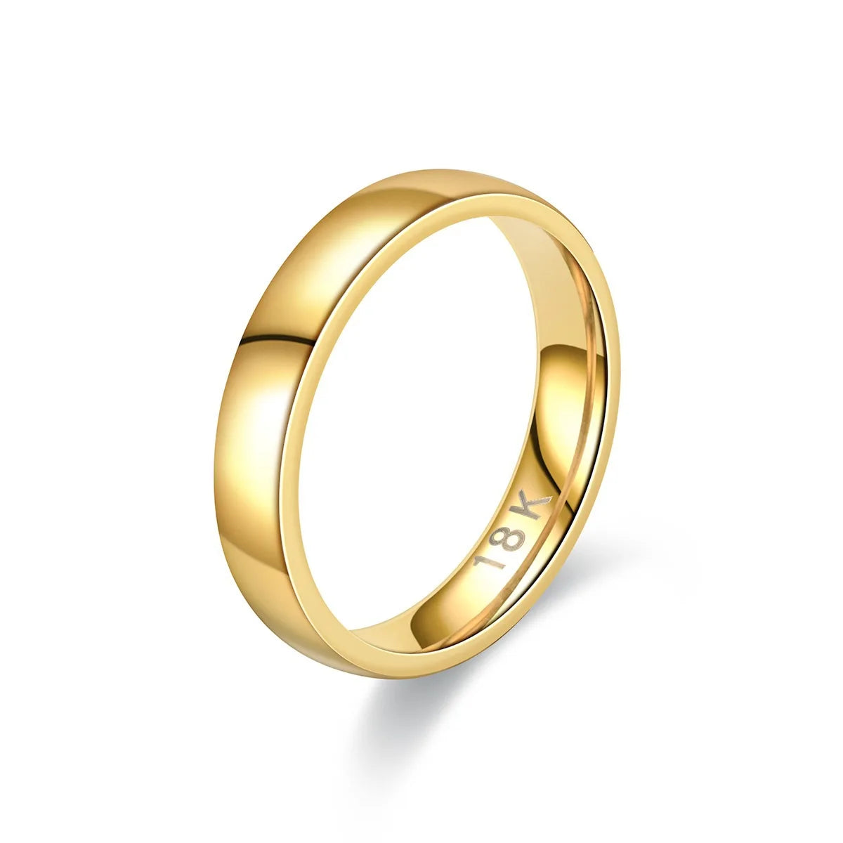 Gold Plated Ring Colour Fashion Women's Simple Couple's Wedding Ring Engagement Jewellery Gift Pi-Mart
