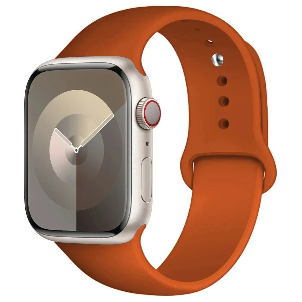 Silicone Band For Apple Watch strap 44mm 45mm 40mm 41mm 42-38mm 45 mm sport bracelet iwatch series 8 7 6 5 4 3 SE 9 Ultra 2 49mm LadyShow.Store