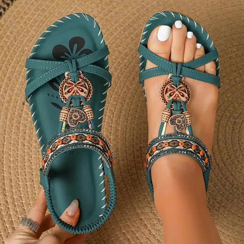 Women's Sandals Bohemian Sandals Outdoor Soft Sole Beach Sandals Platform Lightweight Women Casual Shoes Flat Plus Size Sandal LadyShow.Store