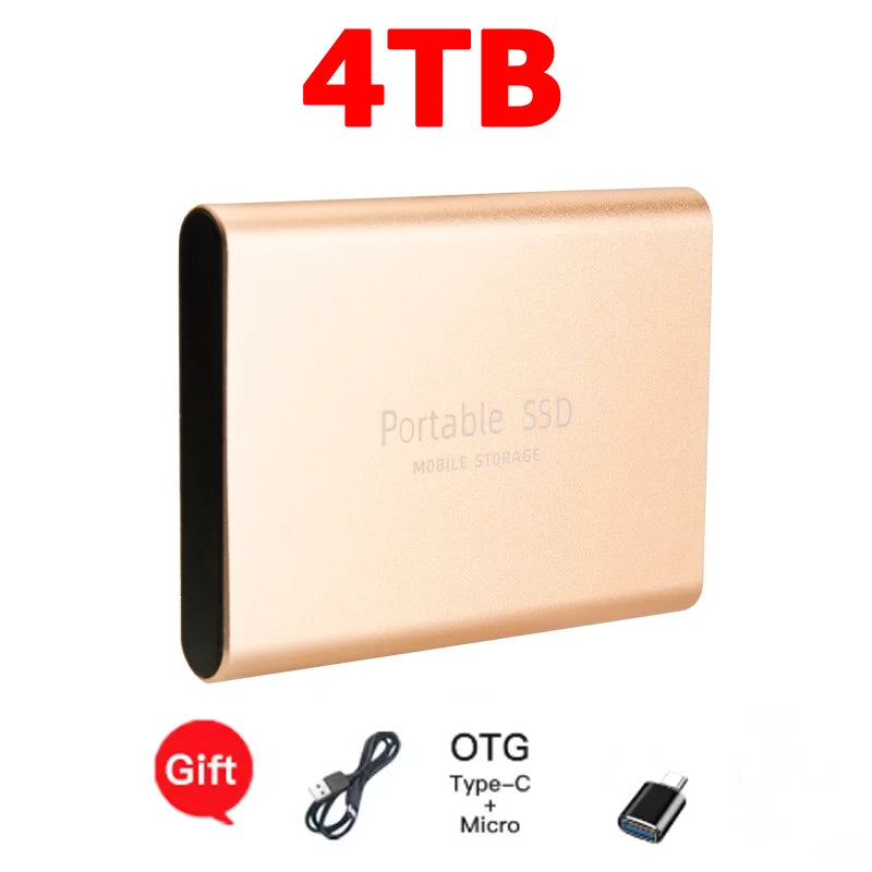 Reliable Slim Storage Device Portable External SSD 1TB 4TB 16TB 128TB High Speed for Notebook Laptop Computer Pi-Mart