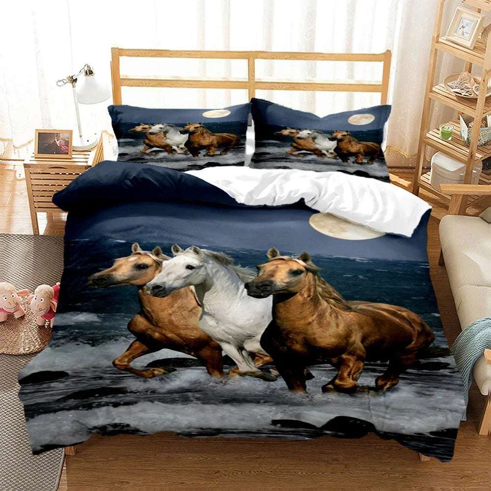 THE AMAZING DIGITAL CIRCUS Cartoon Bedding Set Double Twin King Duvet Cover Comforter Pillowcase Boys Girls Adults Bedroom Pi-Mart