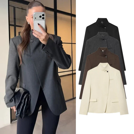 Tidalyf Women's 2026 New Autumn Office Blazers Chic Elegant Women Jackets Fashion Youth Travel Holiday Joker Streets Warm Coats LadyShow.Store
