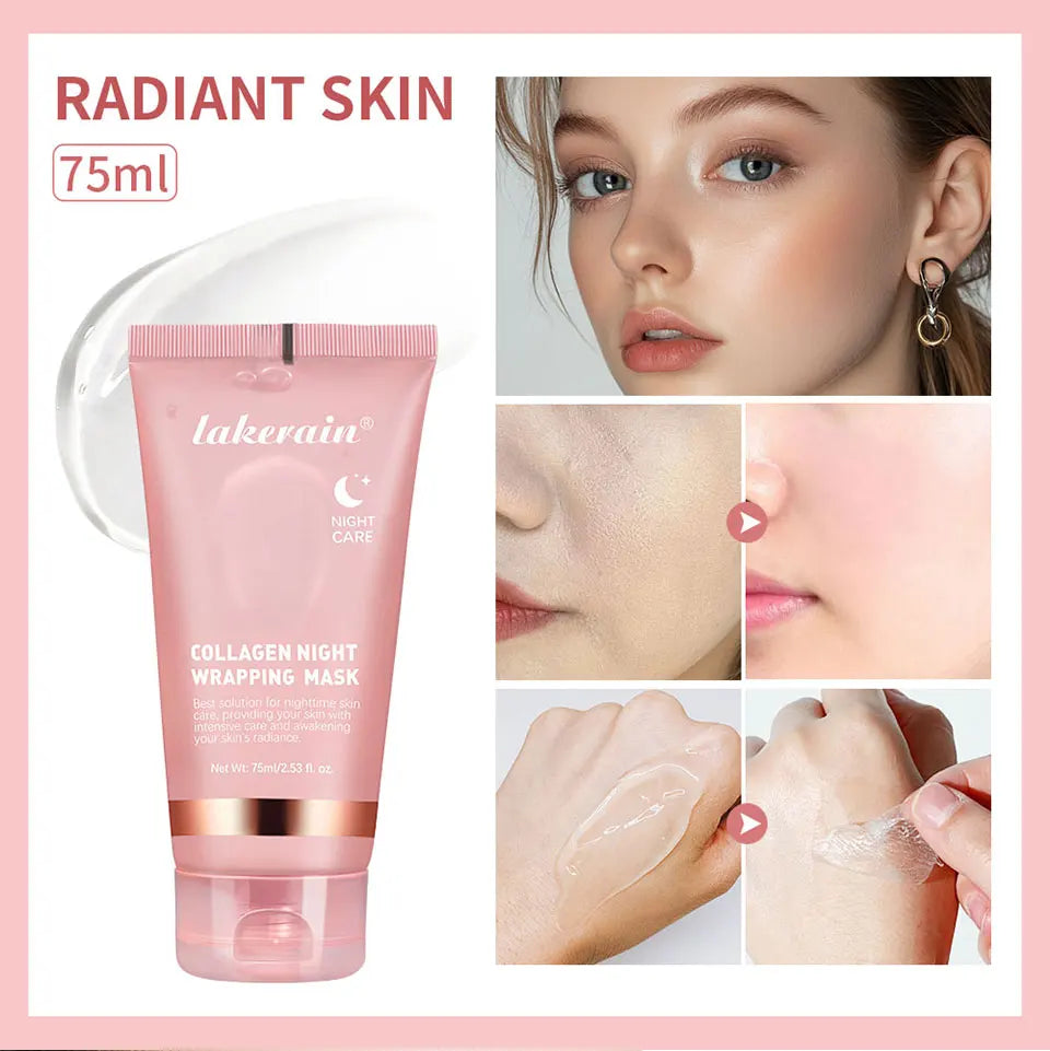 Collagen Wrapping Peel-off Mask Rejuvenation Moisturizing Brightening Korean Face Mask Make Glowy Skin Elasticity Facial Mask Pi-Mart