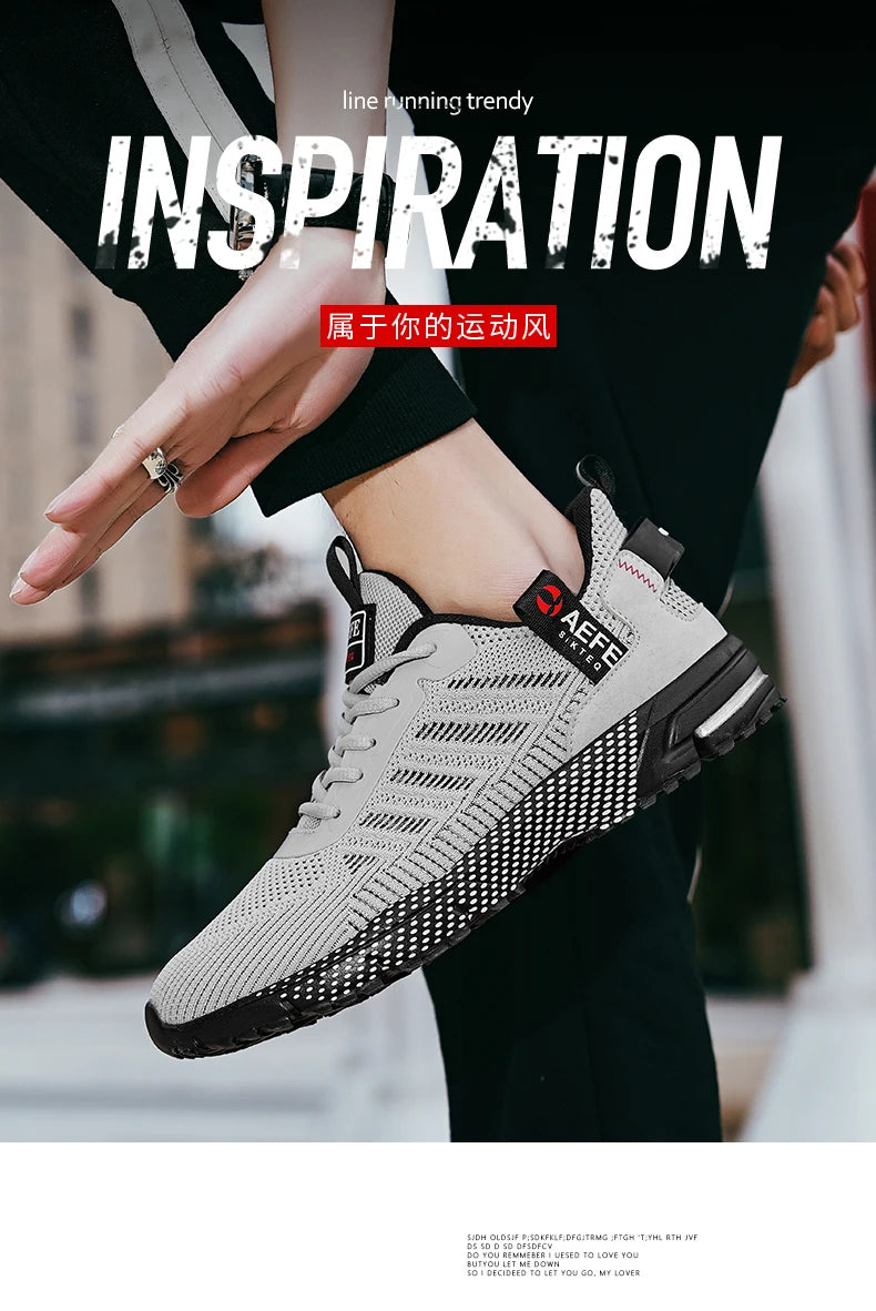 New Men Running Shoes Breathable Outdoor Sports Shoes Lightweight Sneakers for Men Comfortable Athletic Training Footwear Pi-Mart