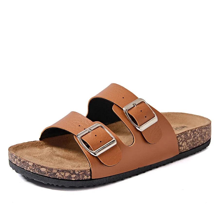 Cork slippers men's summer outerwear new style thick soled wear-resistant Boken shoes fashionable beach sandals 2026 Pi-Mart