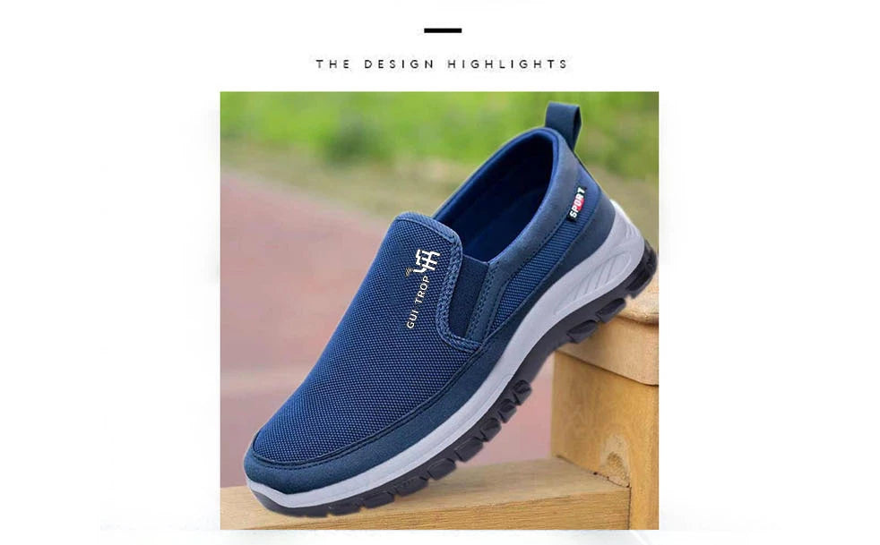 2026 Men Casual Shoes Breathable Soft Bottom Sneakers Men Non-Slip Walking Shoes Comfortable Slip-On Men Loafers Tenis Masculino Pi-Mart