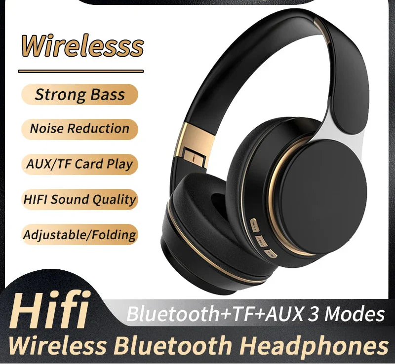 NNEOBA Wireless Bluetooth Headphone Black LuxuryLifeWay Online Store